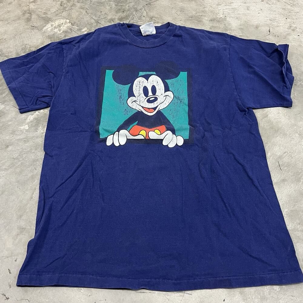 Vintage Hanes Beefy Made in USA Single Stitch, Mickey Mouse Graphic Shirt Large